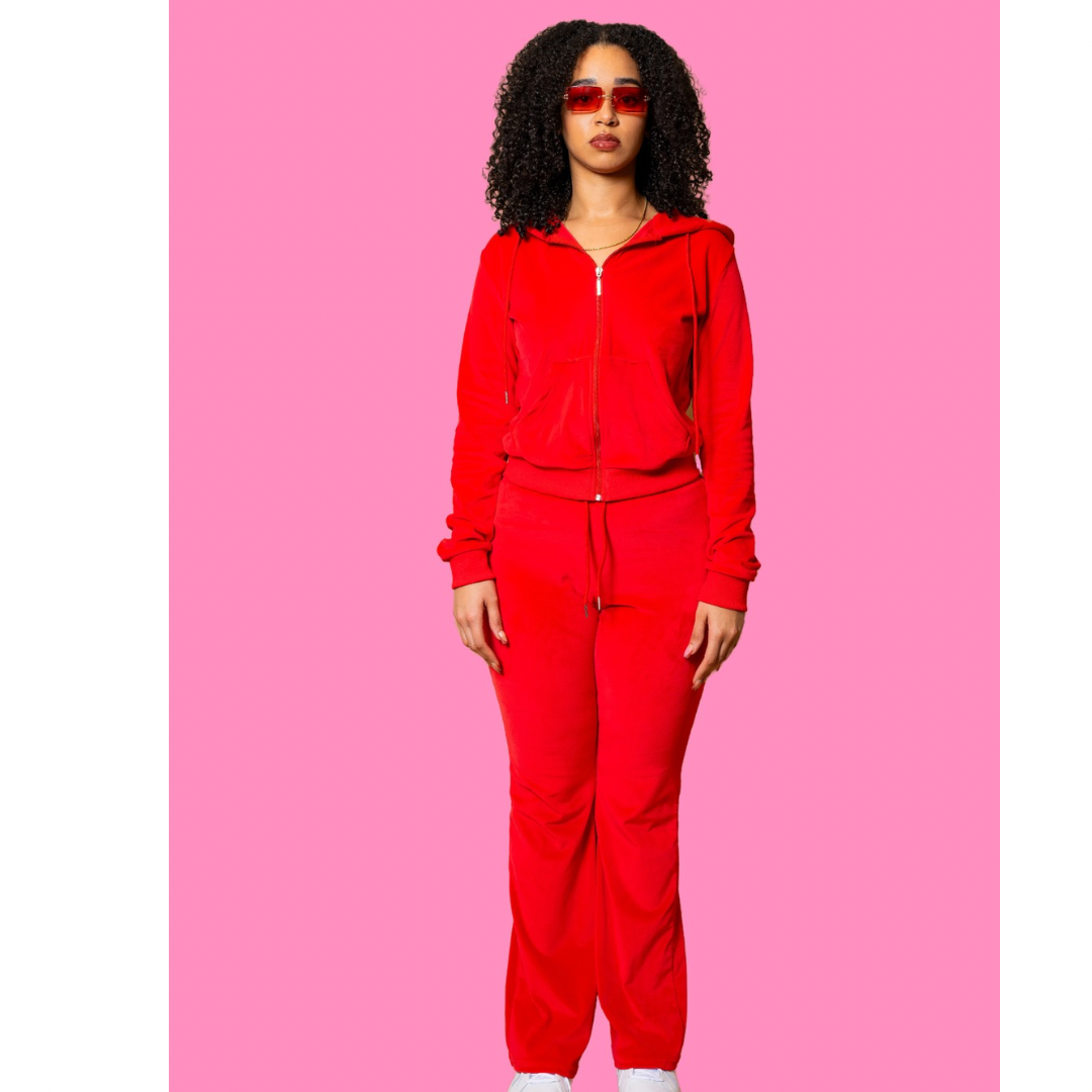 NEW Ruby Red Y2K Velour Set