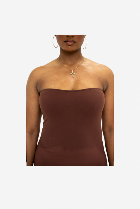 Chocolate Tube Maxi Dress