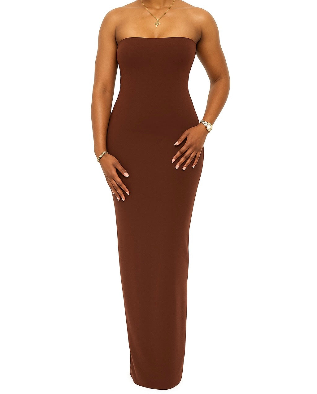 Chocolate Tube Maxi Dress